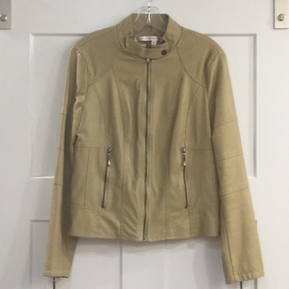 MAX STUDIO faux leather jacket size medium